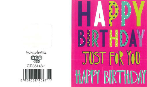 Picture of HAPPY BIRTHDAY PINK GIFT TAG